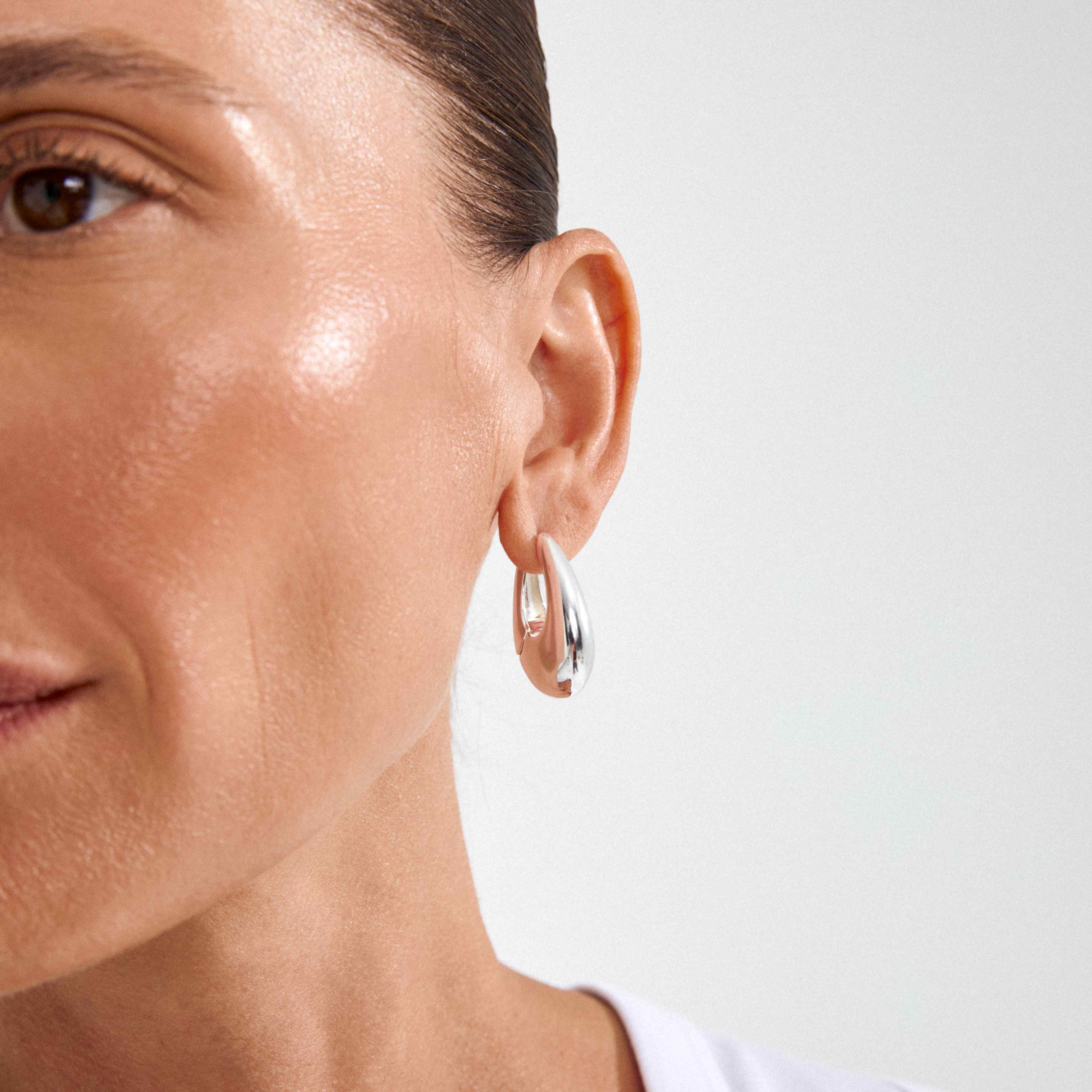 AUTUMN Recycled Chunky Retro Hoop Earrings - Image 6