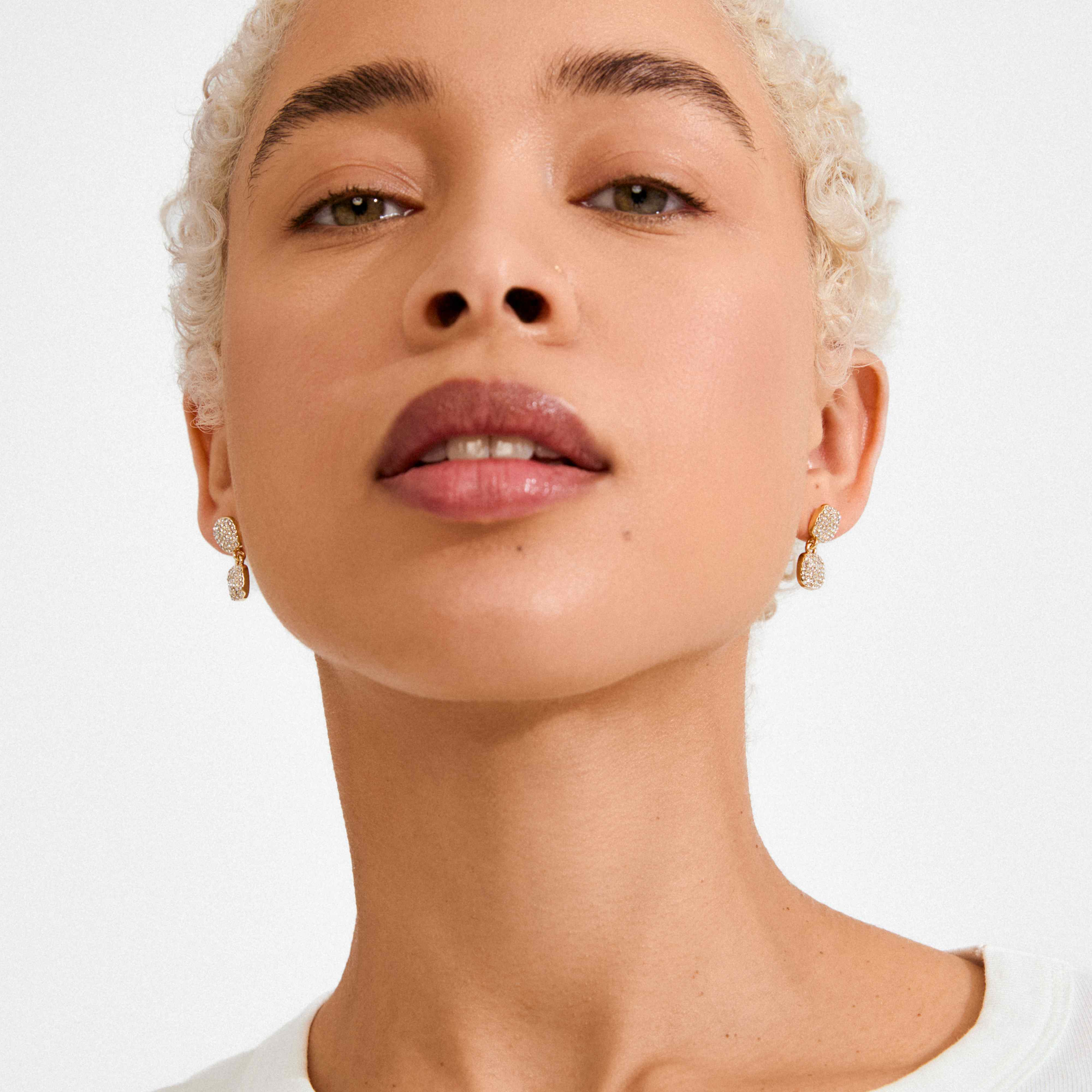 EMBER recycled crystal pendant earrings - Image 3