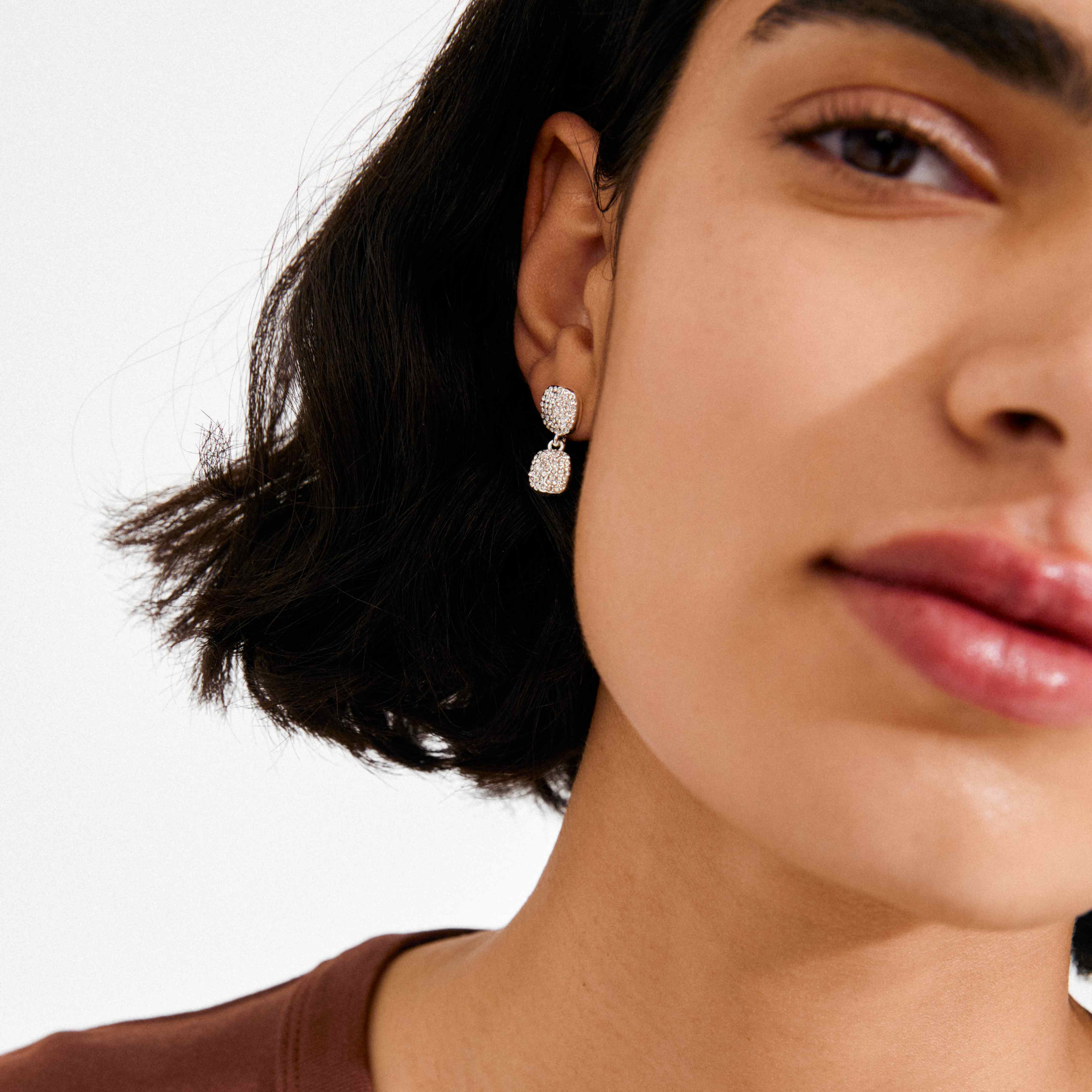 EMBER recycled crystal pendant earrings - Image 5