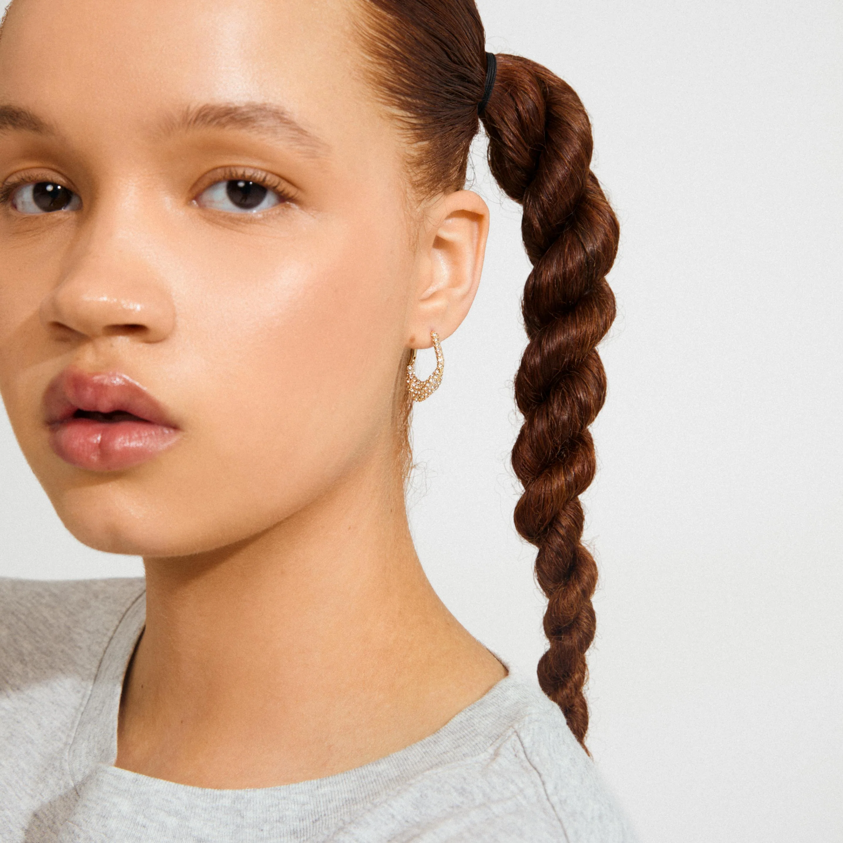 FENIX recycled crystal hoop earrings - Image 3