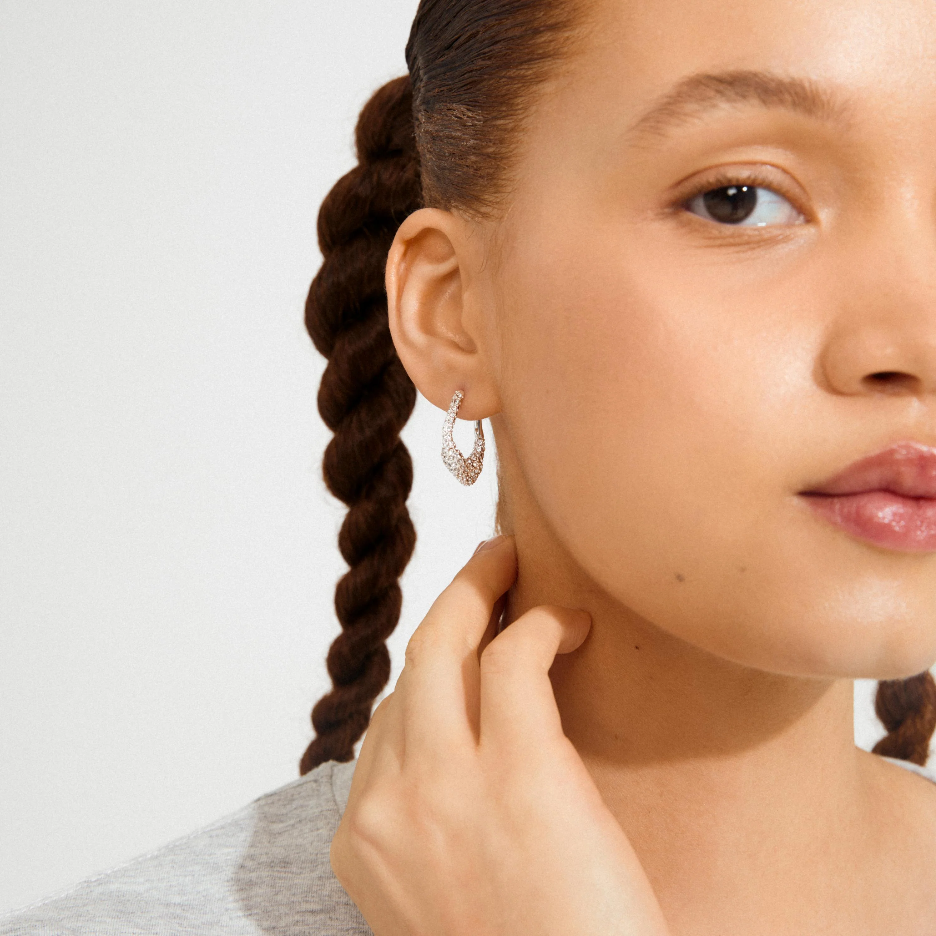 FENIX recycled crystal hoop earrings - Image 6