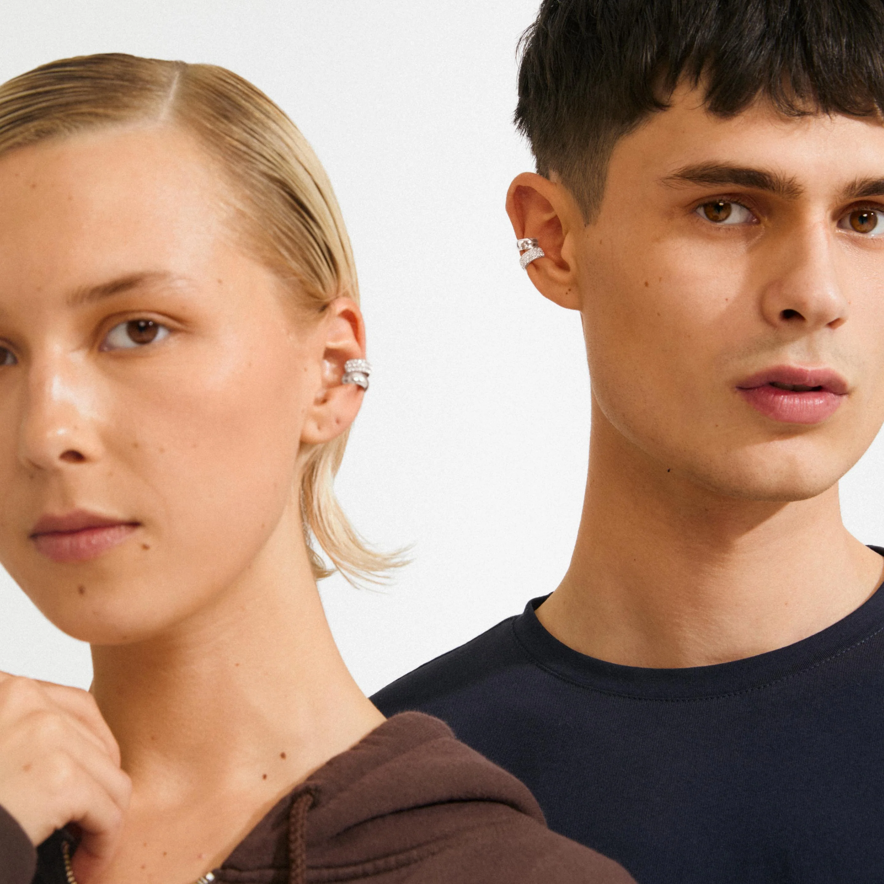 HUDSYN recycled crystal ear cuff 2-in-1 - Image 4