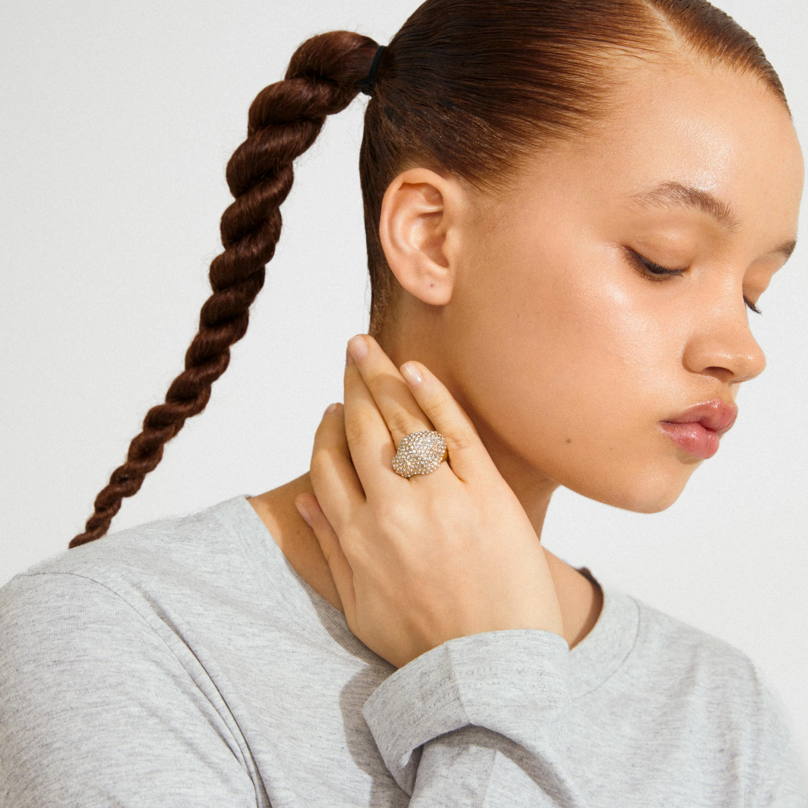 LAEL recycled chunky crystal ring - Image 3