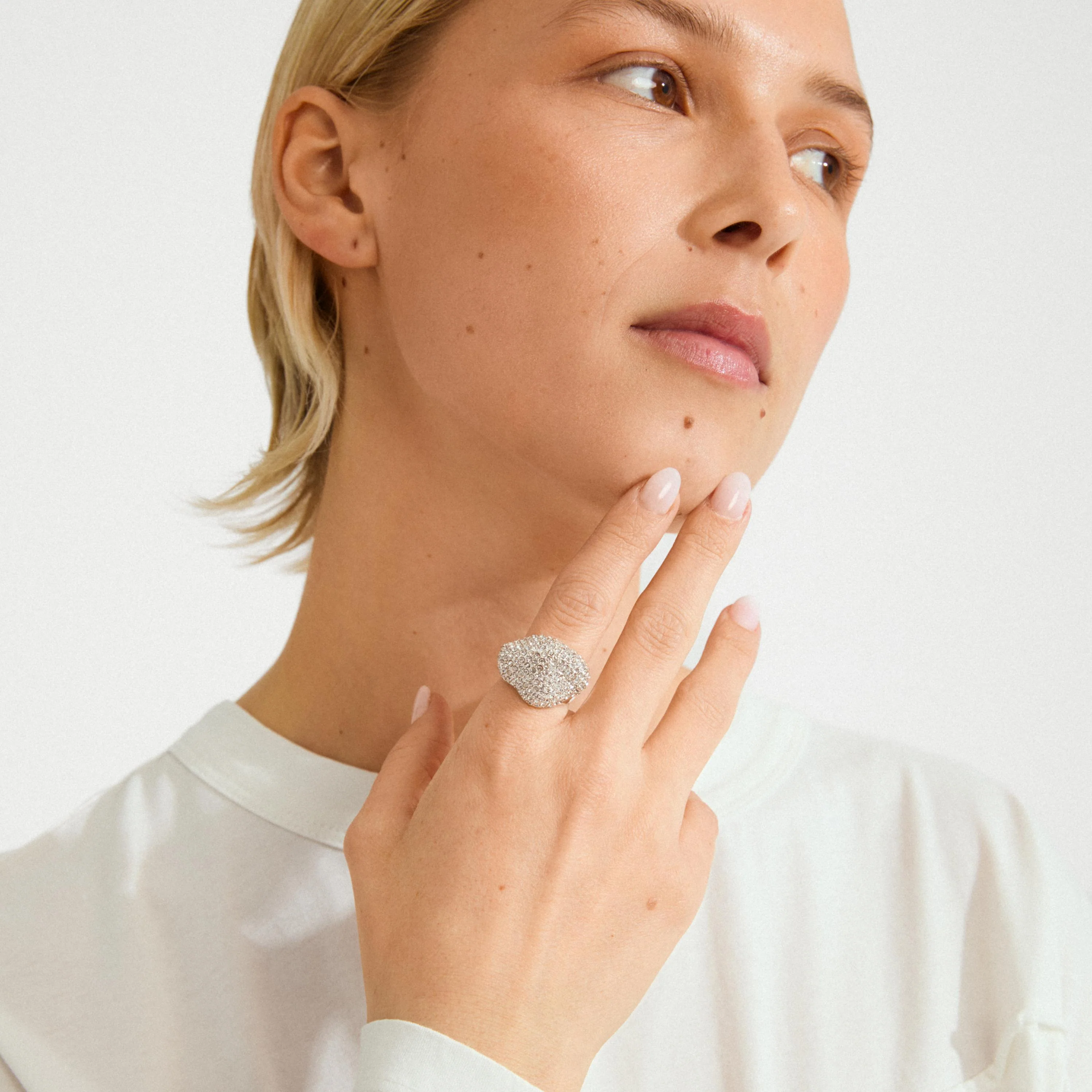 LAEL recycled chunky crystal ring - Image 5