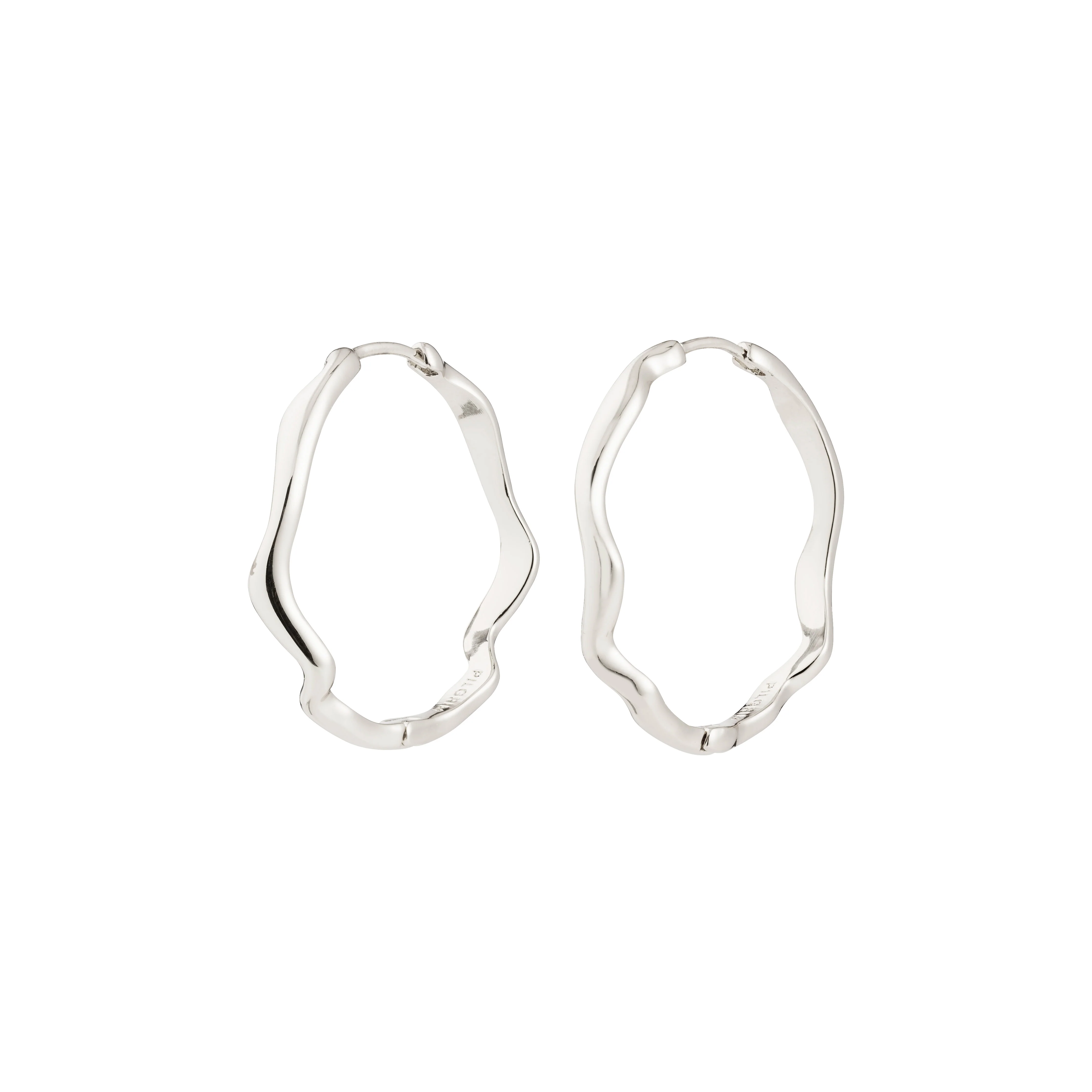 LARKIN recycled wavy hoop earrings - Image 4