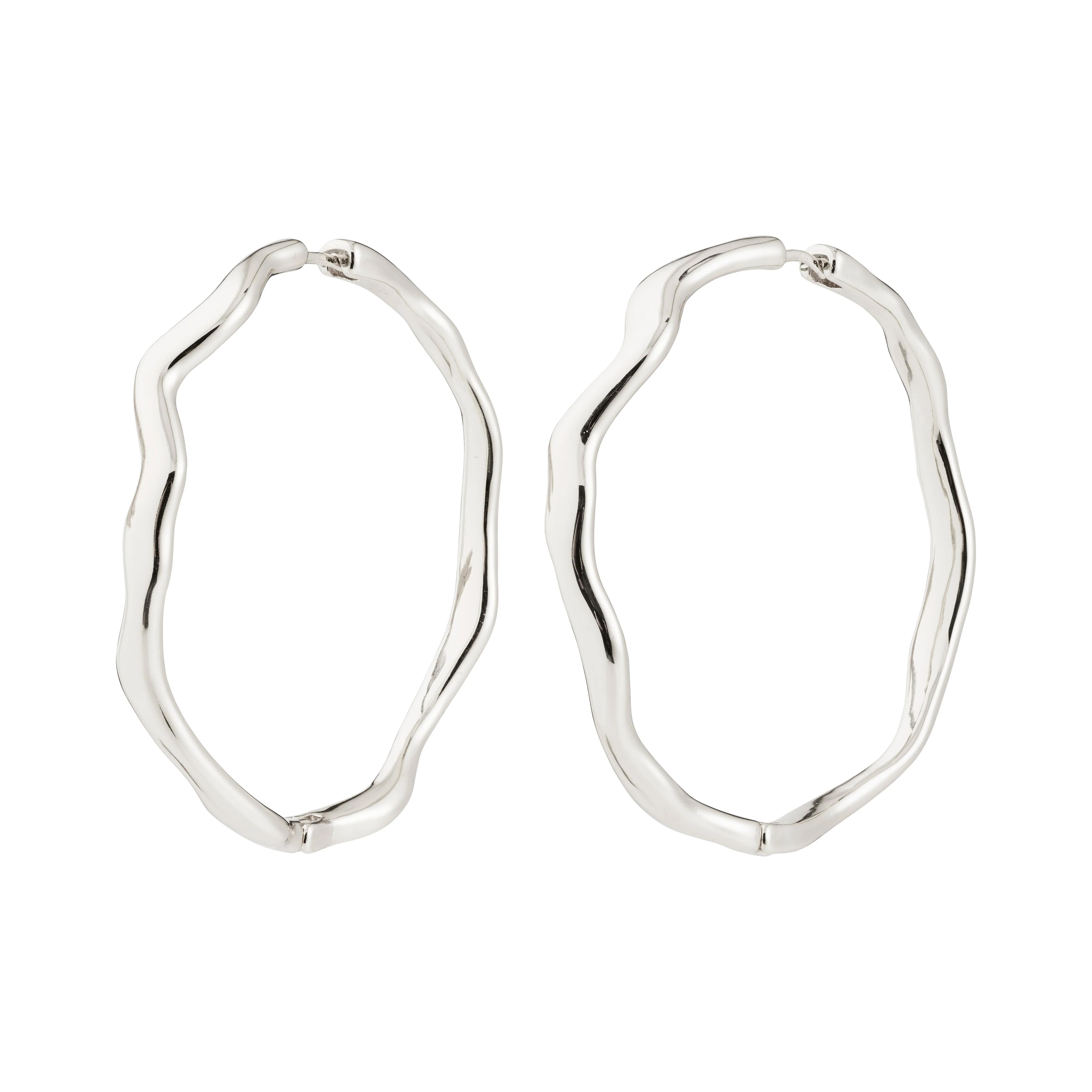 LARKIN recycled large wavy hoop earrings - Image 4