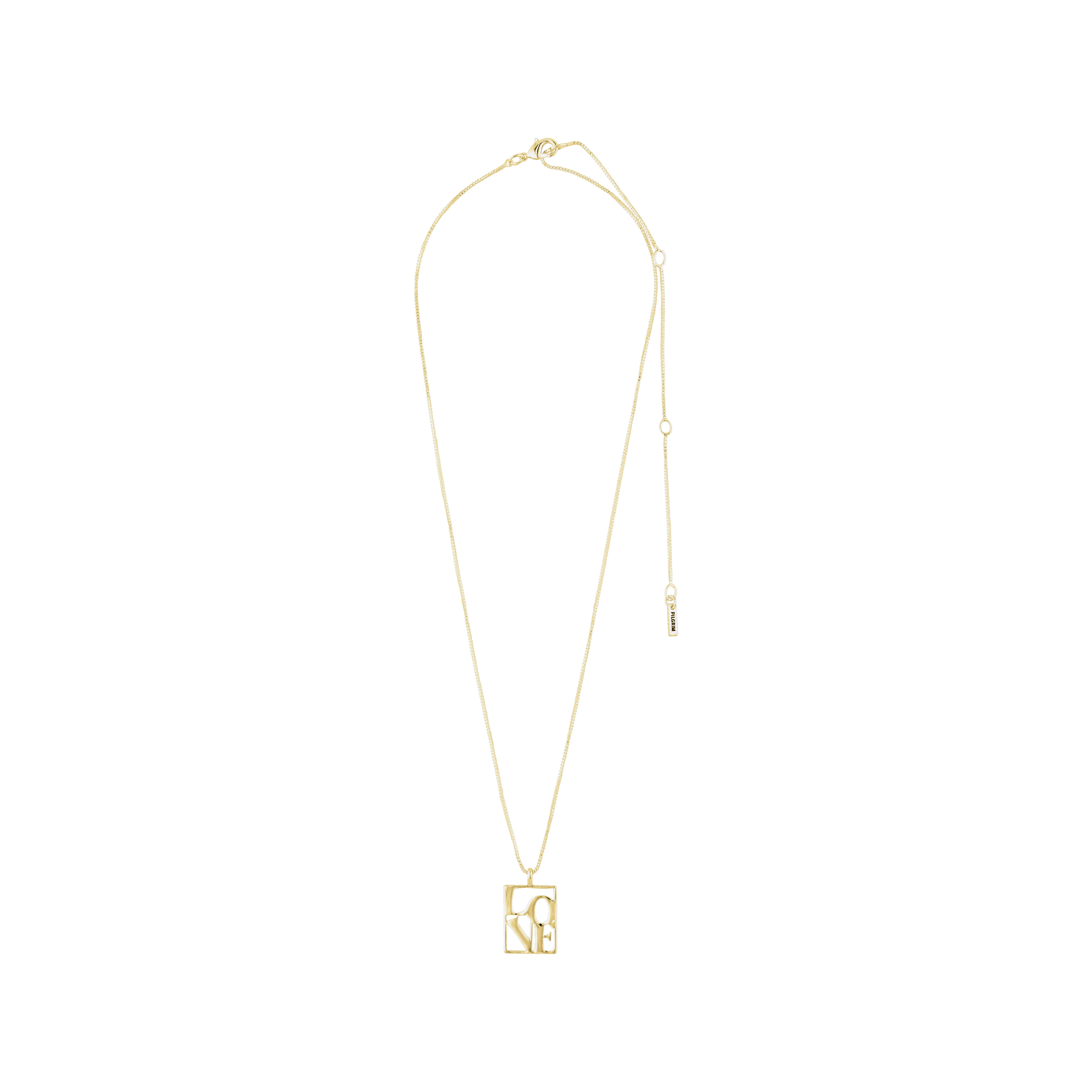 LOVE Recycled Pendant Necklace, Love Tag - Image 3