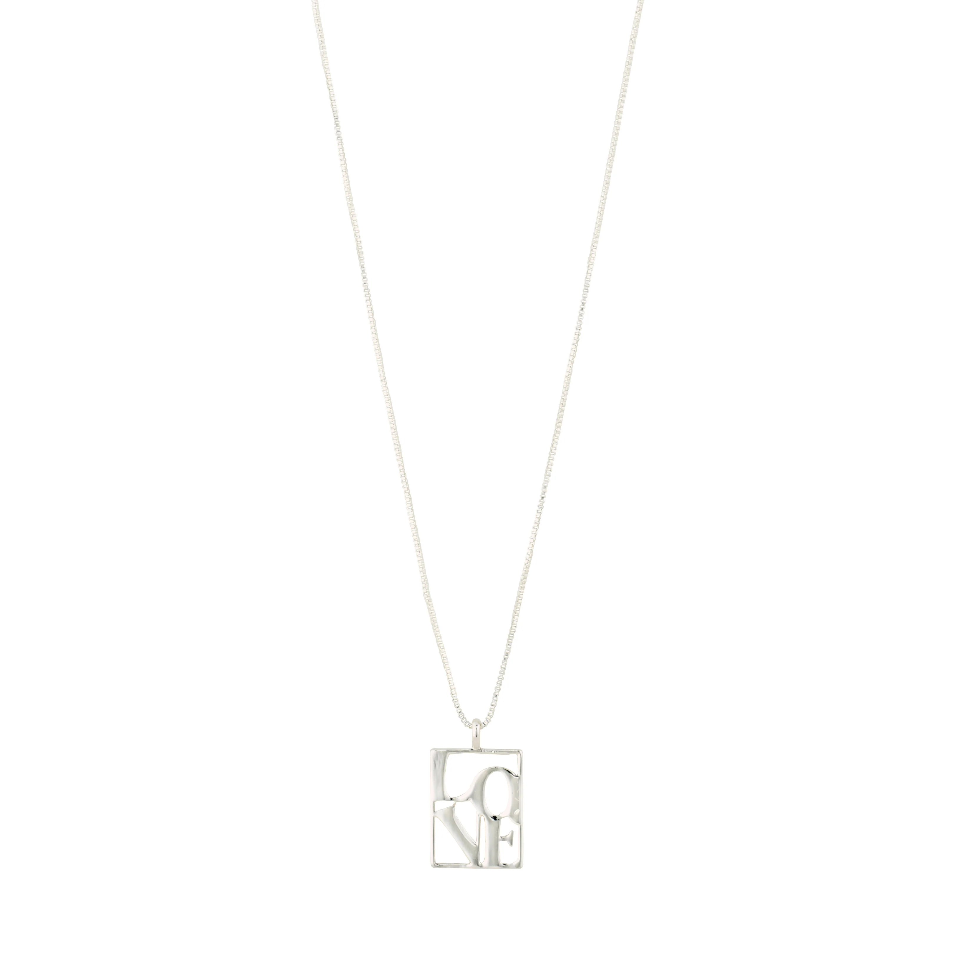 LOVE Recycled Pendant Necklace, Love Tag - Image 5