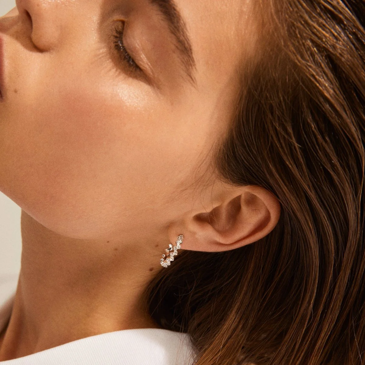 Jolene recycled Crystal Hoops - Image 5