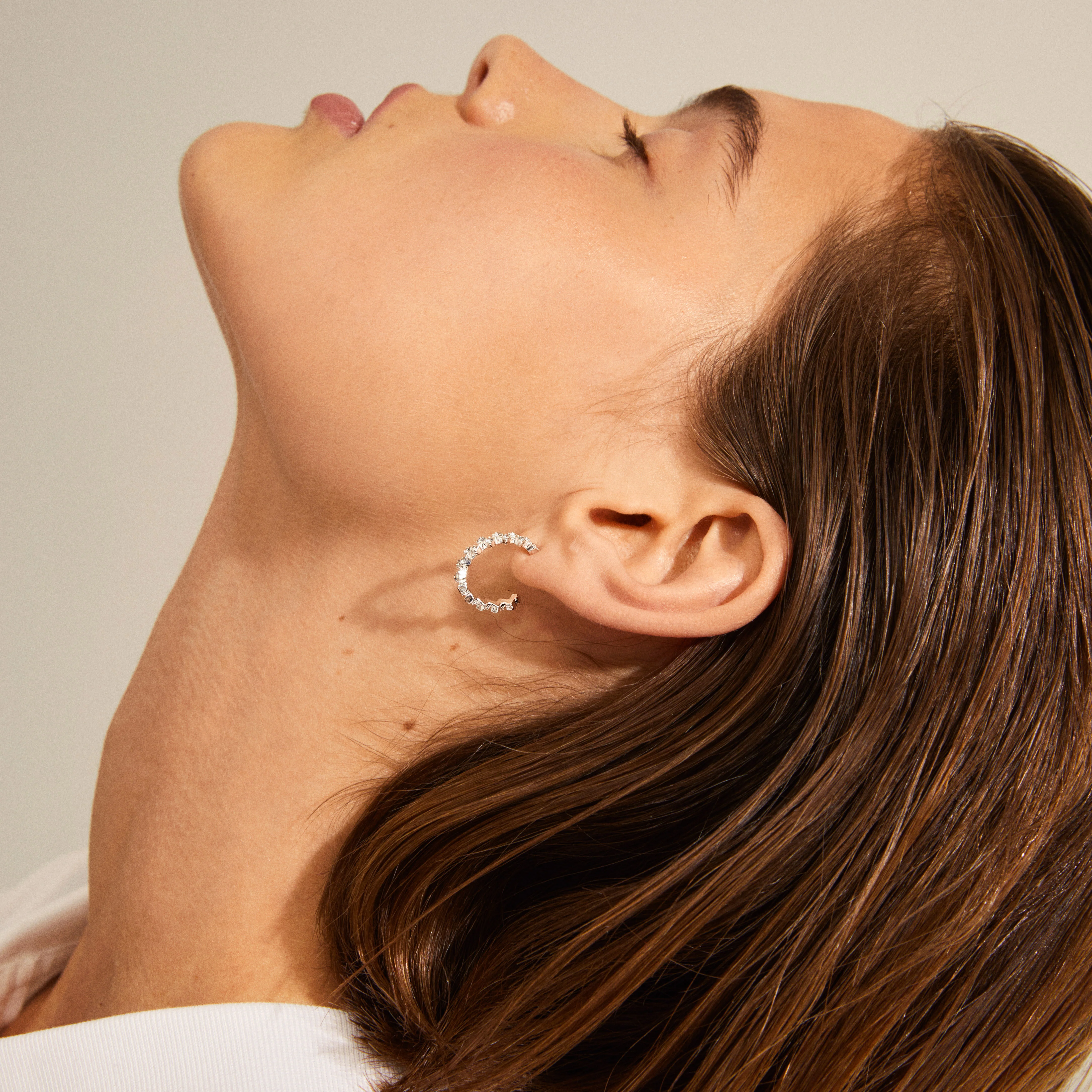 Jolene recycled Crystal Hoops - Image 6