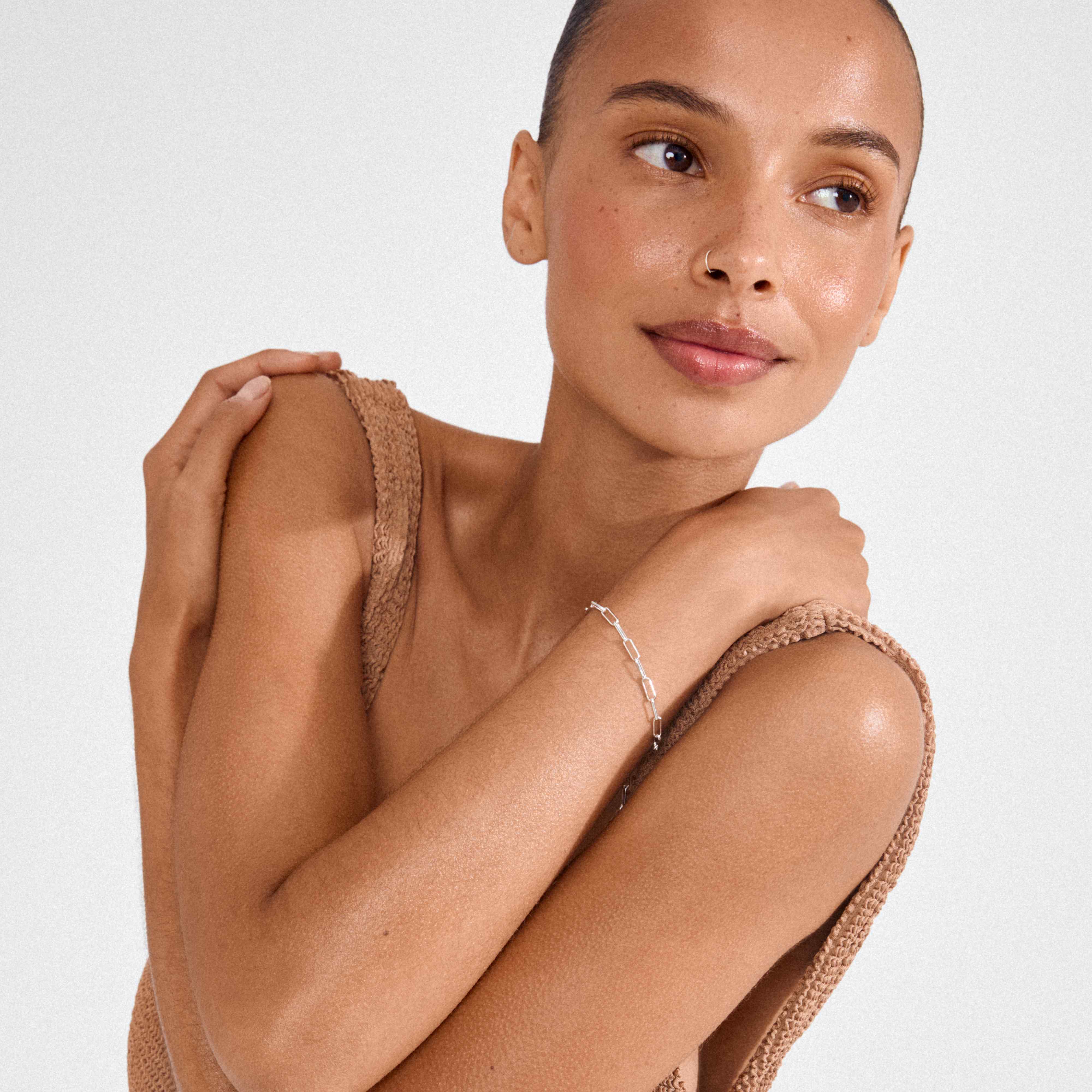 Ronja Recycled Paperclip Chain Bracelet - Image 6