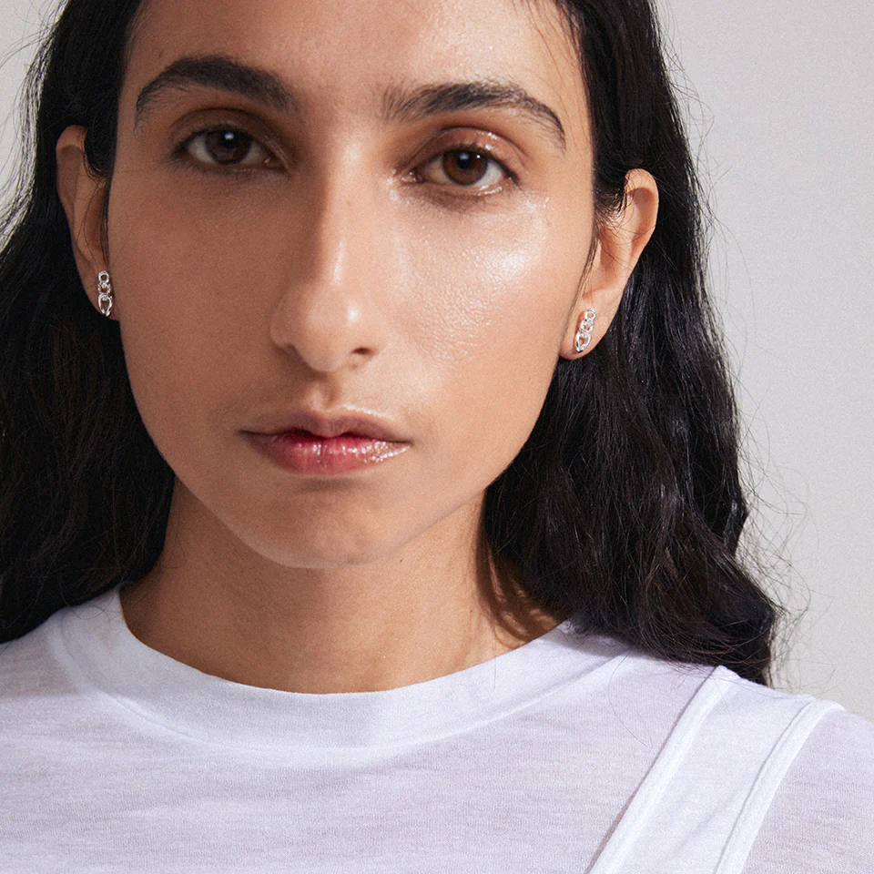 WRENLEY Recycled Cable Chains Earrings - Image 4